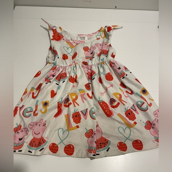PatPat Brand Girl's size 18-24 Month Peppa Pig Tank Swing Summer Print Dress - Picture 1 of 5